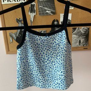 Brandy Melville blue cheetah belle tank!